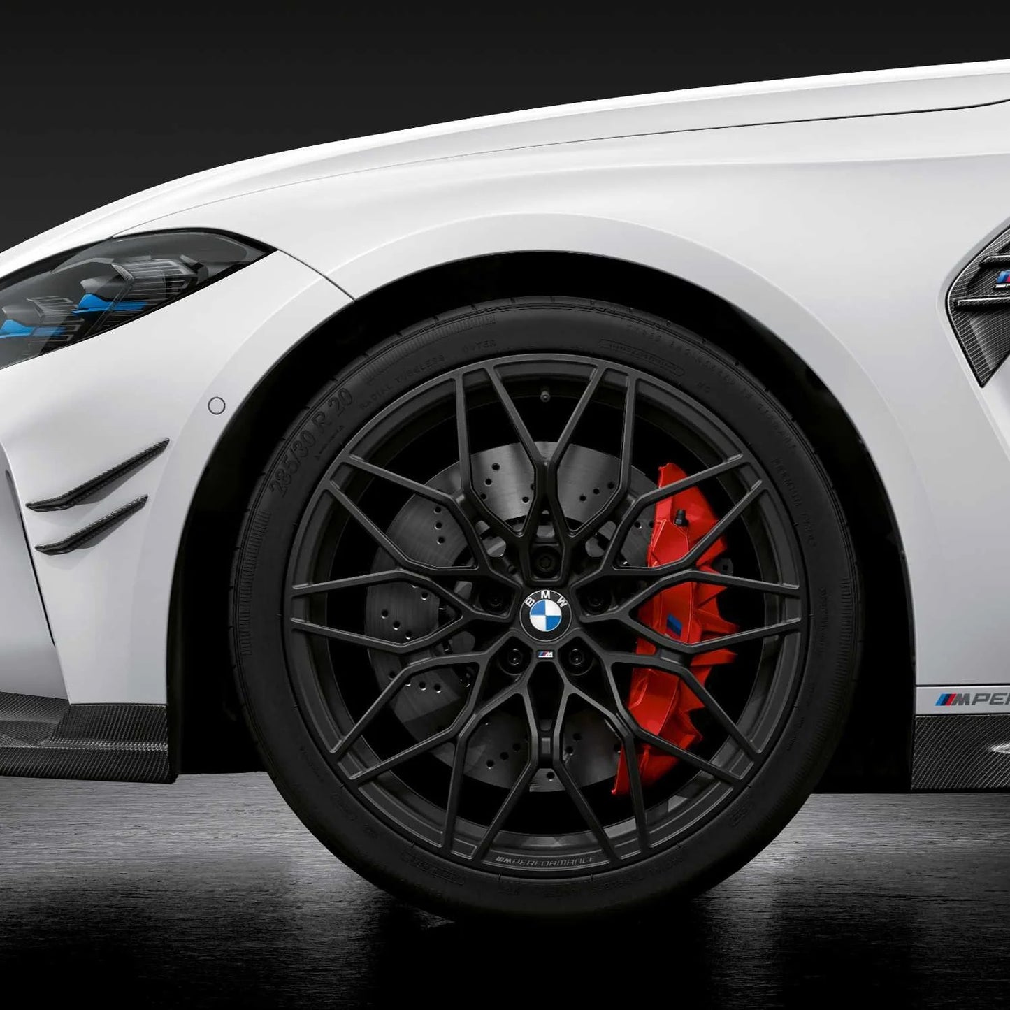 BMW Genuine G80 G82 M3 M4 Matt Black Wheel & Tyre Set 1000M - 36115A075C2 / 36115B758B0