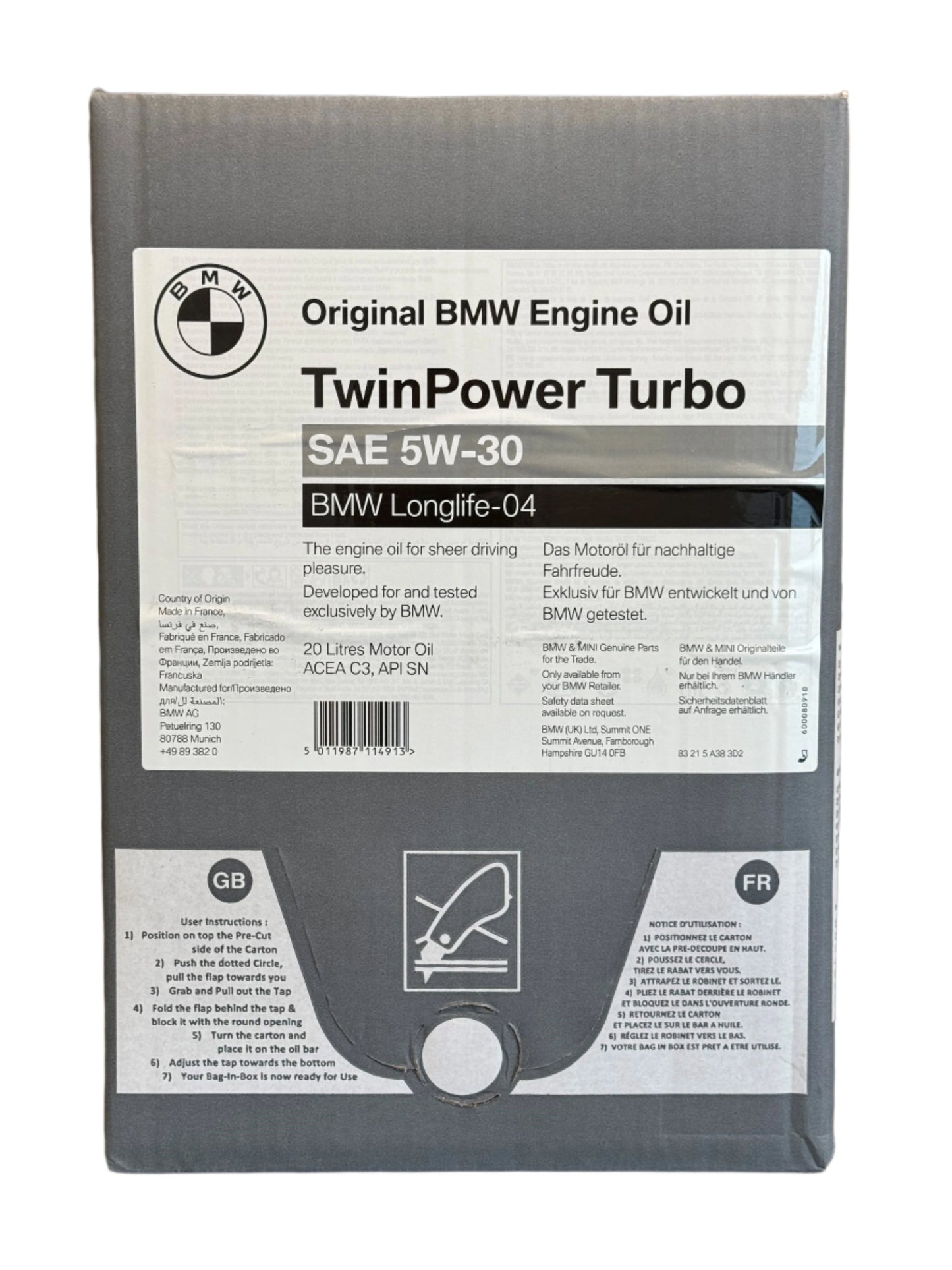 Genuine BMW / MINI Engine Oil SAE 5W-30 BMW Longlife-04 20L - 83215A383D2