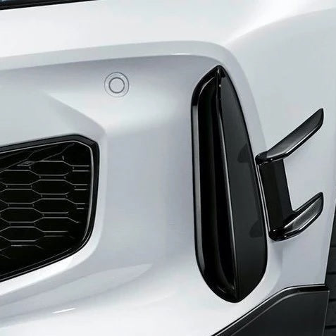 Genuine BMW F40 M135i Gloss Black Front Bumper Canards (Pair)- 51118075625 / 51118075626