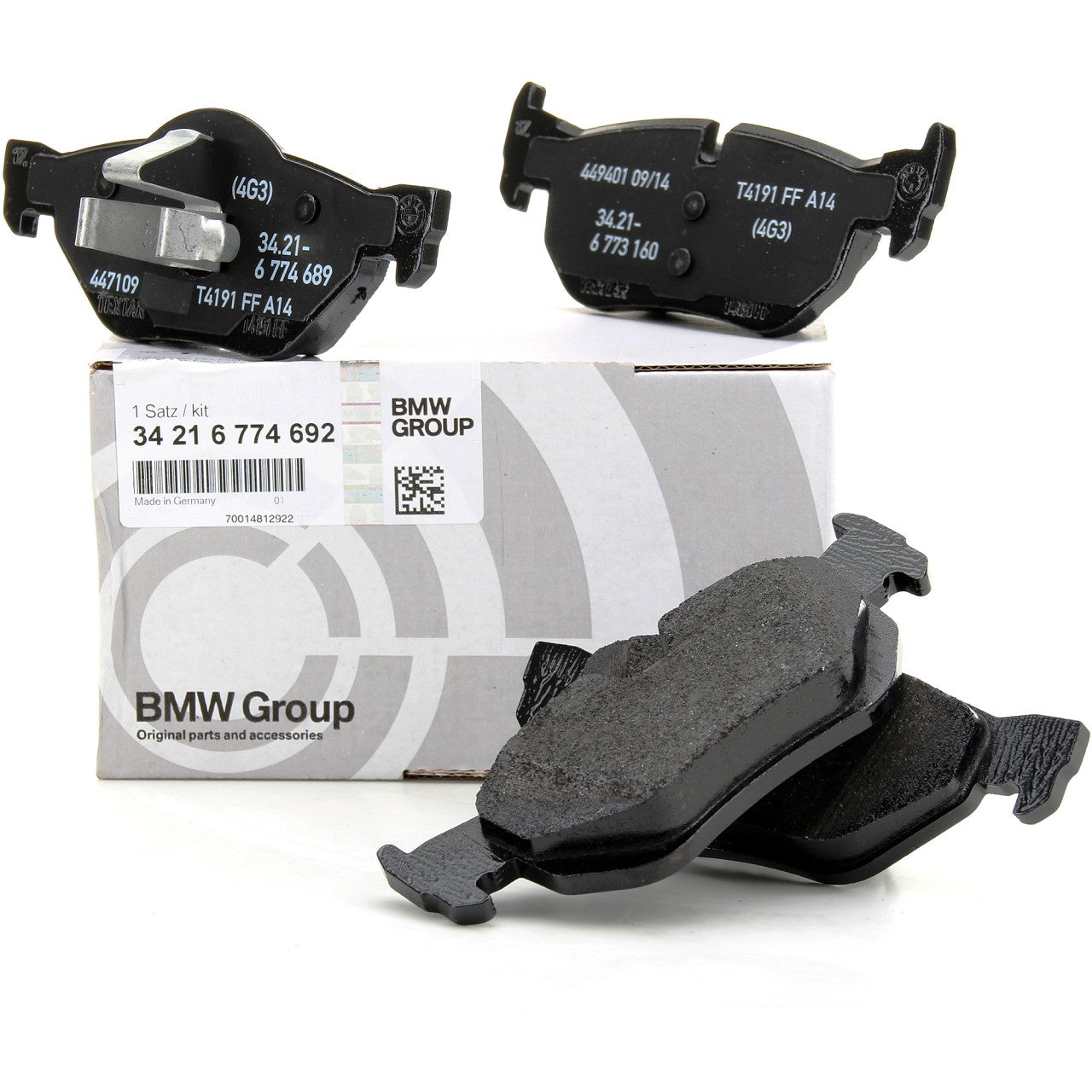 Genuine BMW Rear Brake Pads - 34216774692 (1 Series & 3 Series E81, E90, E91, E93, F30)