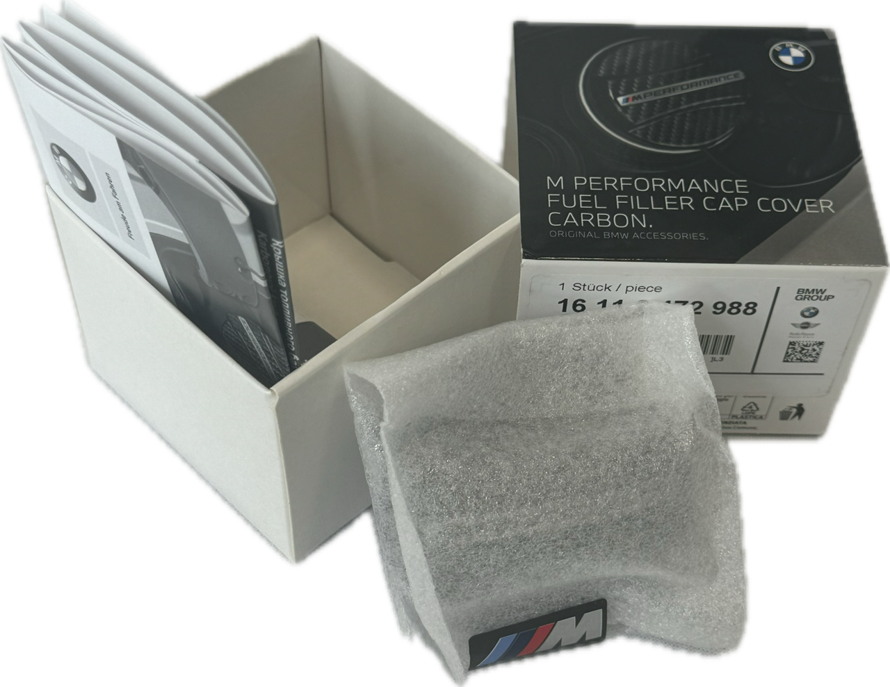 BMW Genuine M Performance Fuel Tank Filler Cap Cover Carbon 16112472988