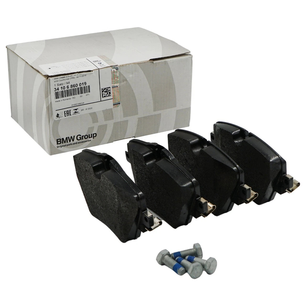 Genuine BMW Mini 34106860019 F40 F44 F39 F60 Brake Pads (Inc 1 Series non M Sport, & Countryman Cooper S)