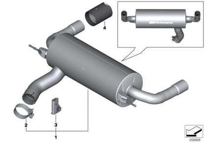 Genuine BMW M Performance Exhaust M140i - F20 F21 - 18302425908