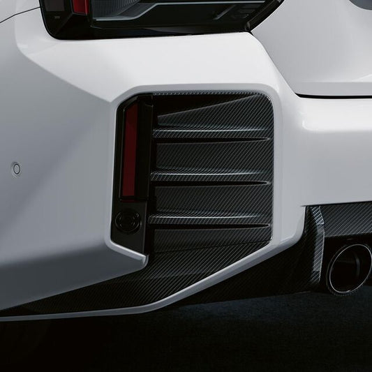 Genuine BMW 51125A66161-51125A66162 G87 M2 M Performance Carbon Rear Bumper Trim Set