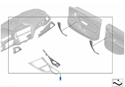 Genuine BMW F20 LCI RHD Carbon & Alcantara Interior Trim Covers (Inc. 118i, 120d, M135i & M140i) - 51952454348