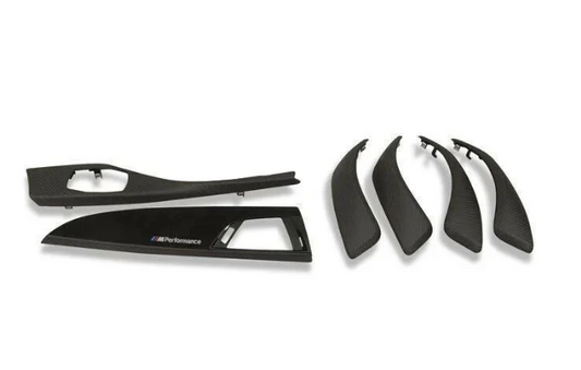 Genuine BMW F20 LCI RHD Carbon & Alcantara Interior Trim Covers (Inc. 118i, 120d, M135i & M140i) - 51952454348